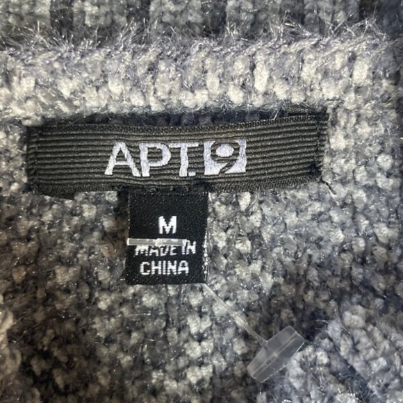 Apt 9 Knit Sweater Womens Medium Gray Warm Soft Mock Neck - Picture 5 of 7